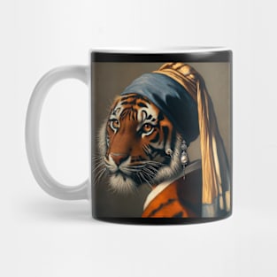 Wildlife Conservation - Pearl Earring Tiger Meme Mug